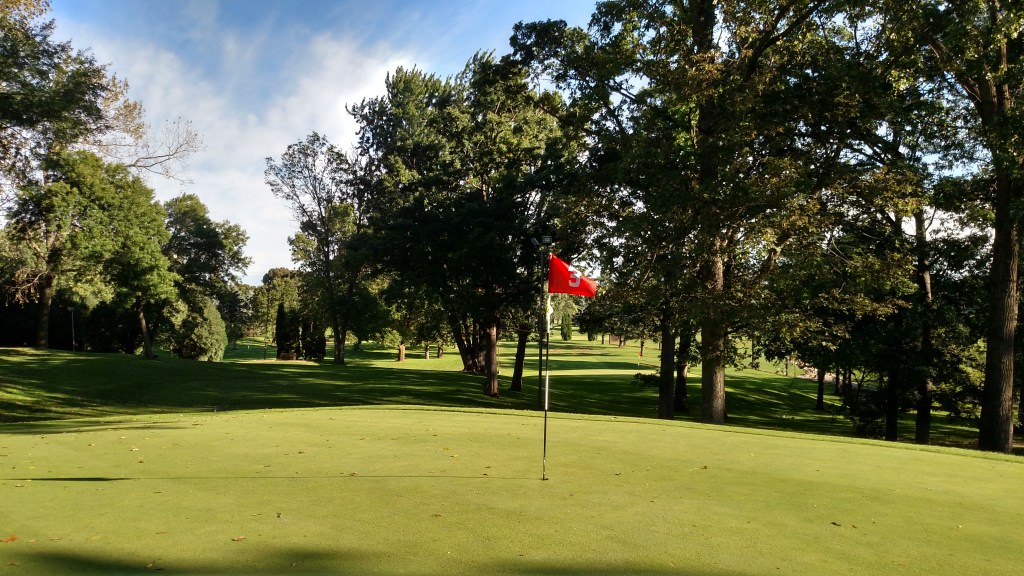 Flag on golf course
