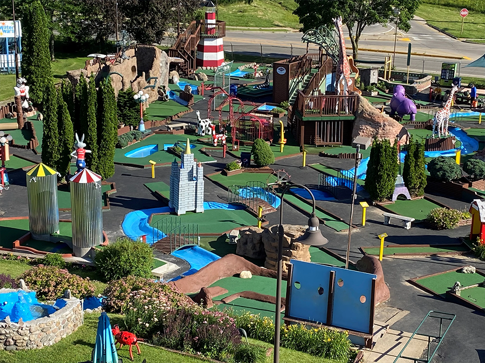 View of mini golf course